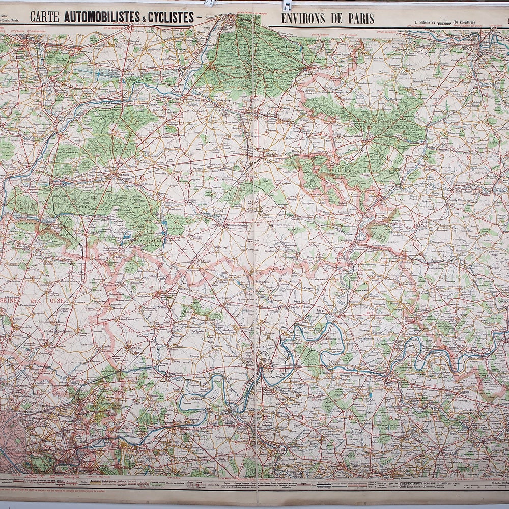 Environs de Paris Bike and car Taride north east 50 miles 1/10000 - 2