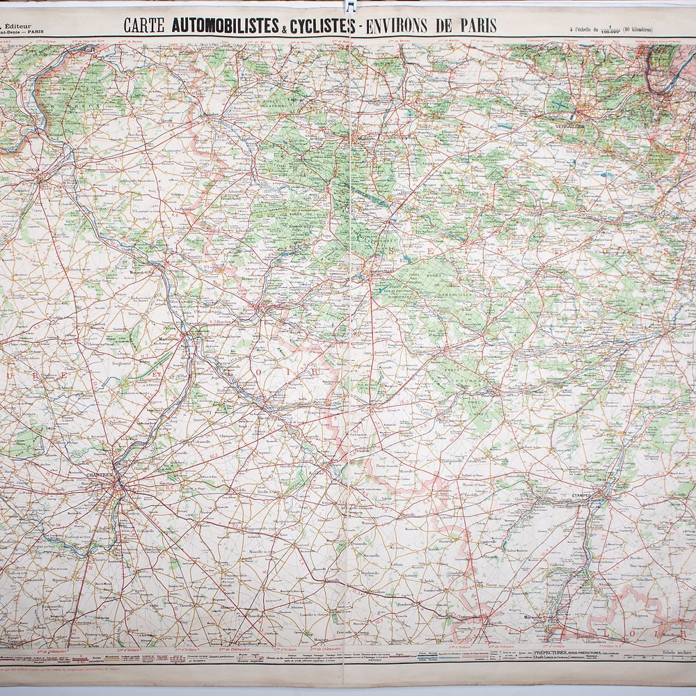 Environs de Paris Bike and car Taride South West 50 miles 1/10000 - 2