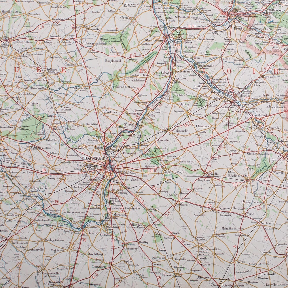 Environs de Paris Bike and car Taride South West 50 miles 1/10000 - 3