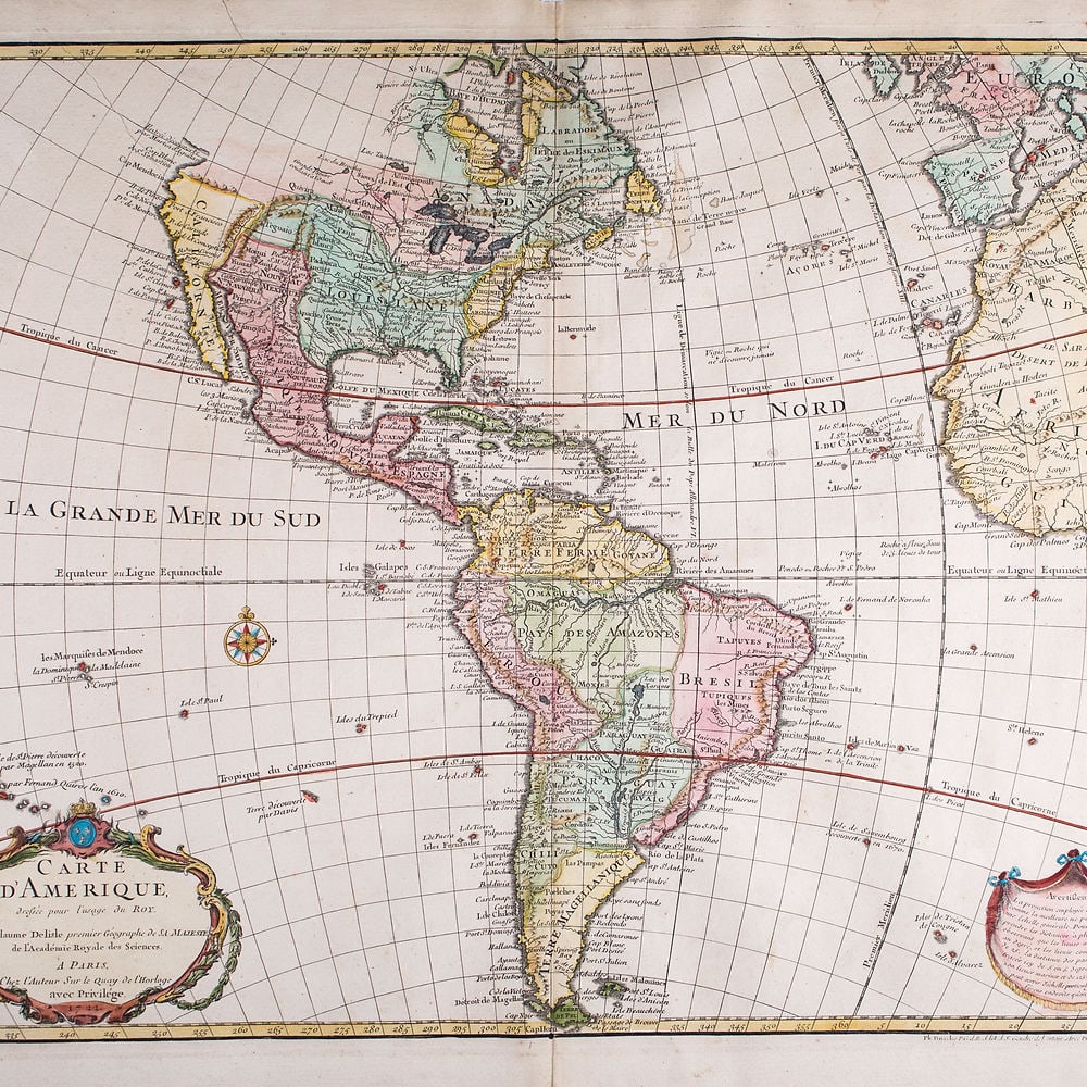 De L'ISLE/ BUACHE, Ph. Map of America drawn up for the use of the King1722 (1 of 6)