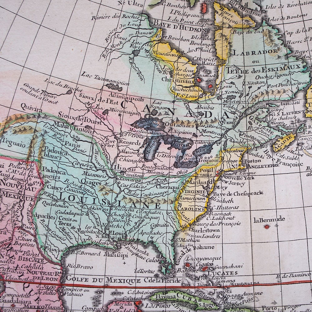 De L'ISLE/ BUACHE, Ph. Map of America drawn up for the use of the King1722 - 3