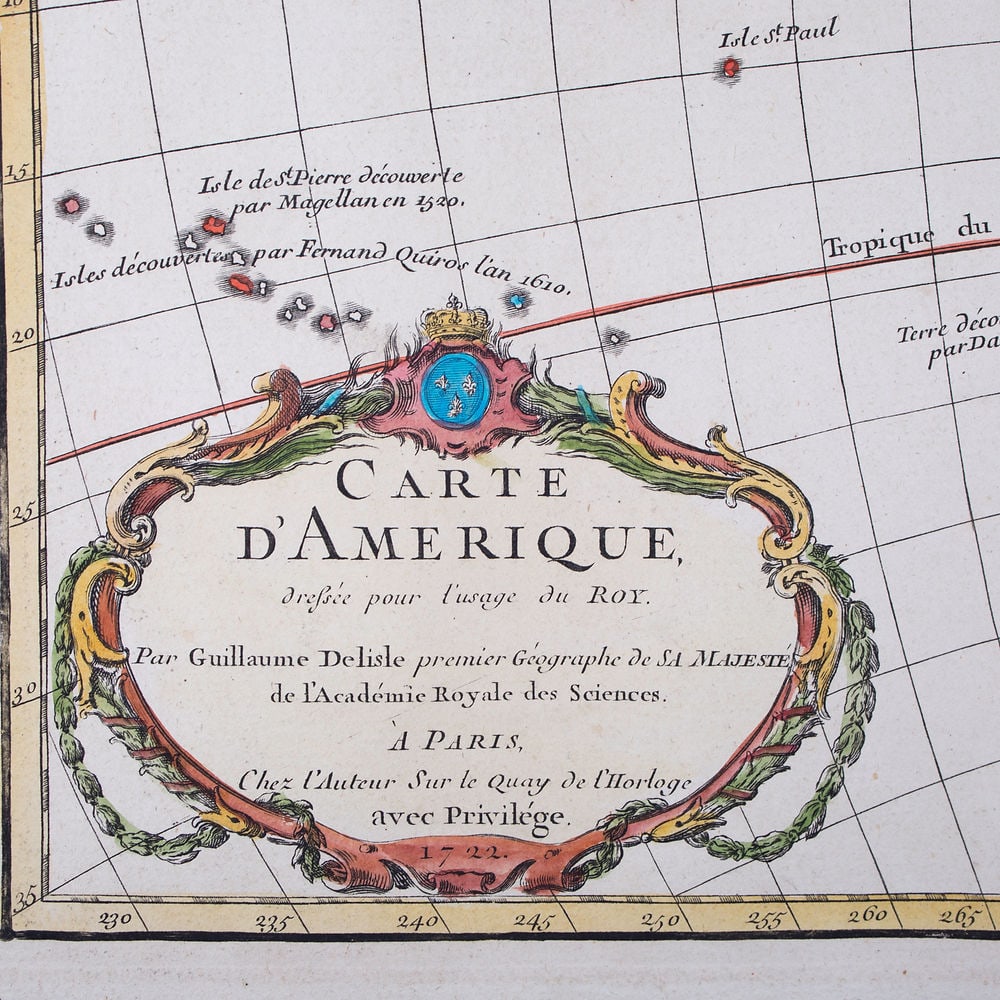 De L'ISLE/ BUACHE, Ph. Map of America drawn up for the use of the King1722 - 4