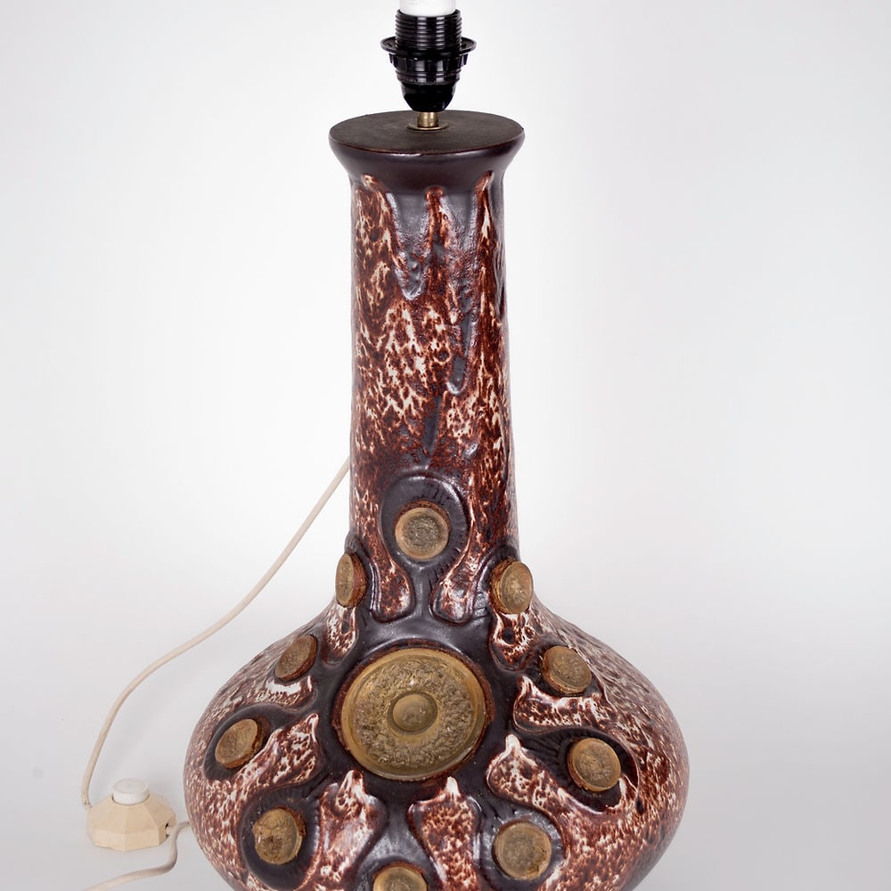 Mid CENTURY French Lamp pottery Accolay ceramic Vallauris Kostanda table lamp (1 of 6)