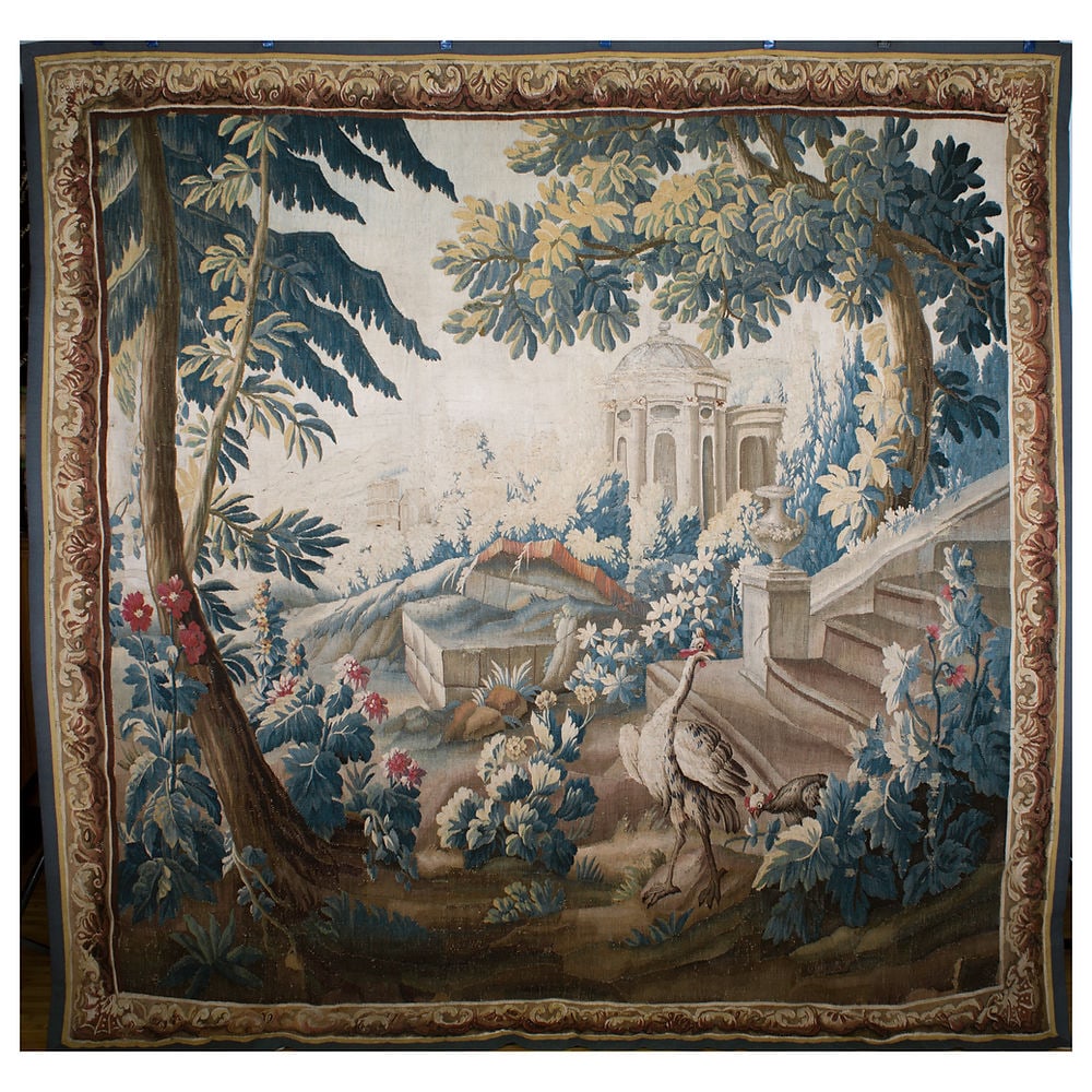 Large French verdure forest Hand weaved 18th. Aubusson - 2