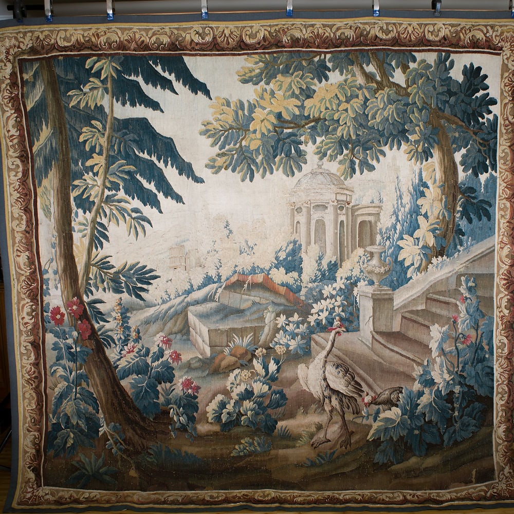 Large French verdure forest Hand weaved 18th. Aubusson - 3