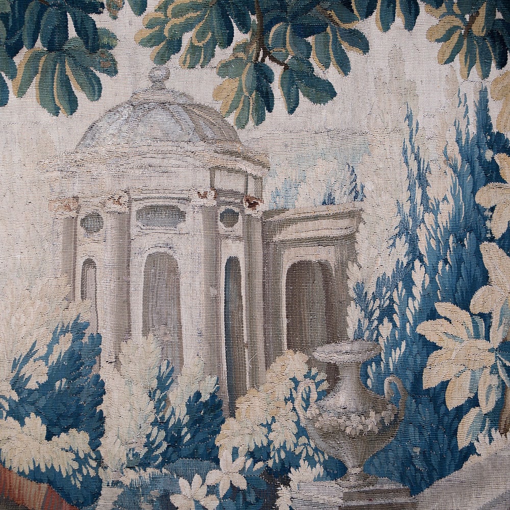 Large French verdure forest Hand weaved 18th. Aubusson - 5