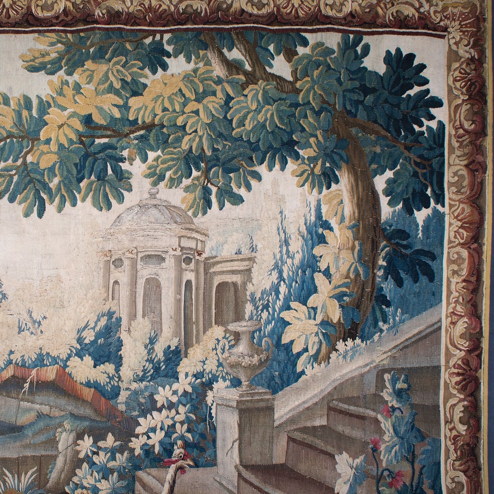 Large French verdure forest Hand weaved 18th. Aubusson - 6