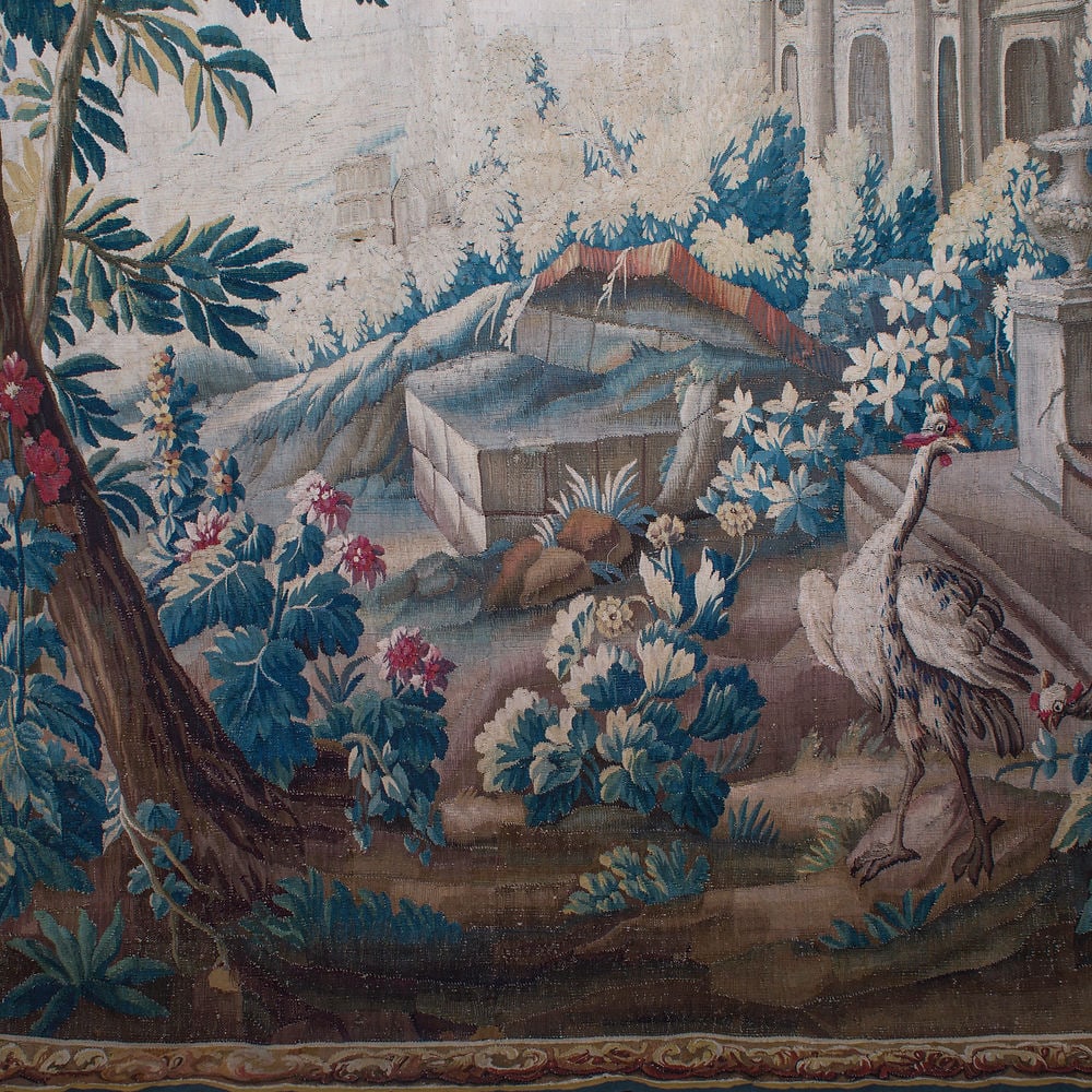 Large French verdure forest Hand weaved 18th. Aubusson - 8