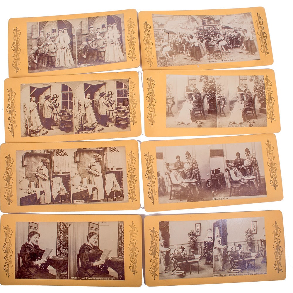 Antique French stereoscopic viewer 19th. with 30 views - 4