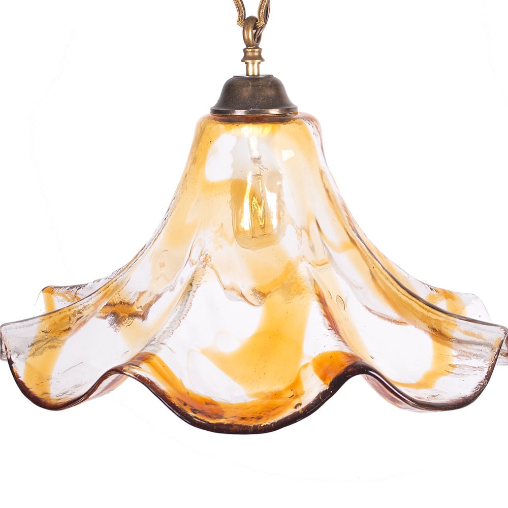 Large Murano Glass Flower Pendant Lamp by Carlo Nason for Mazzega - 3