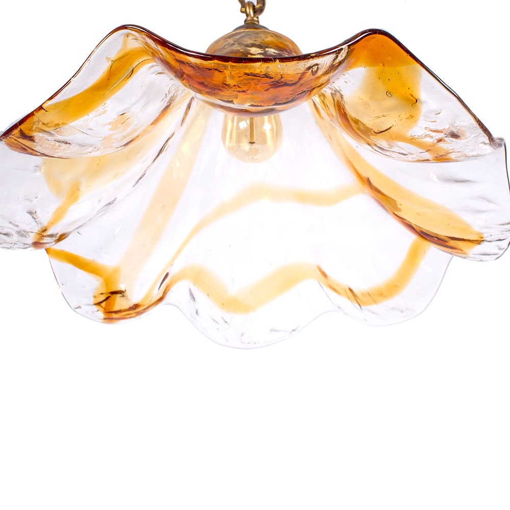Large Murano Glass Flower Pendant Lamp by Carlo Nason for Mazzega - 5
