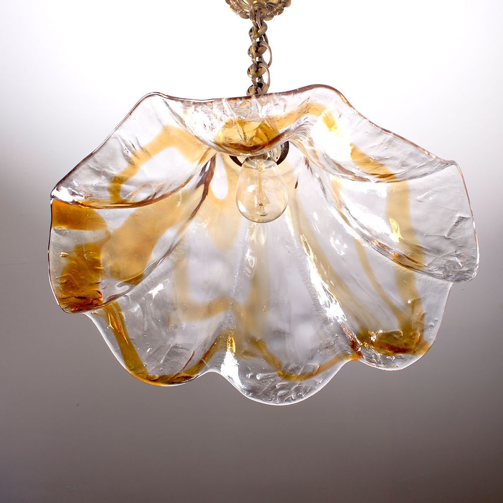 Large Murano Glass Flower Pendant Lamp by Carlo Nason for Mazzega - 6