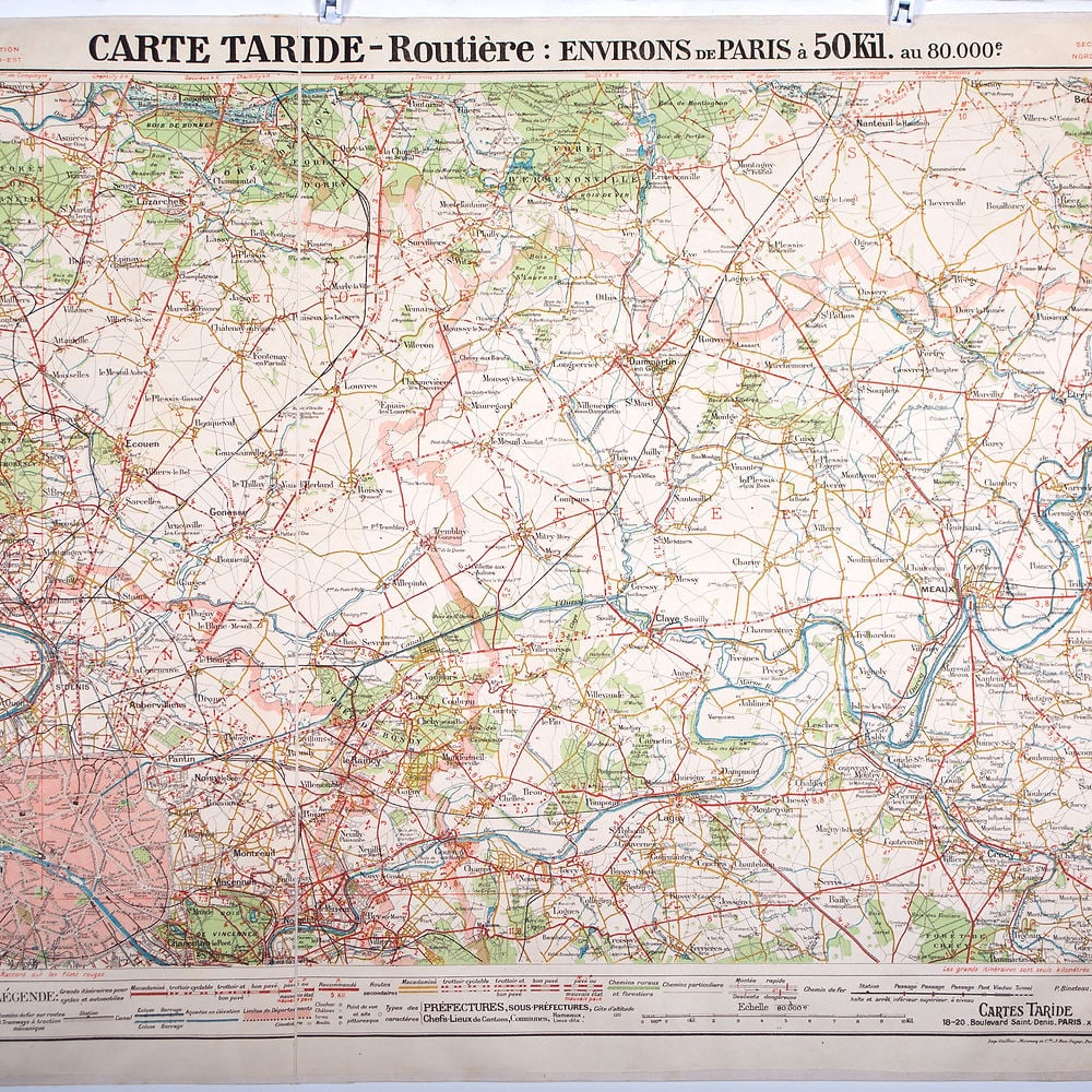 Environs de Paris roadmap Taride Nord east (surrending ) 31 miles - 2