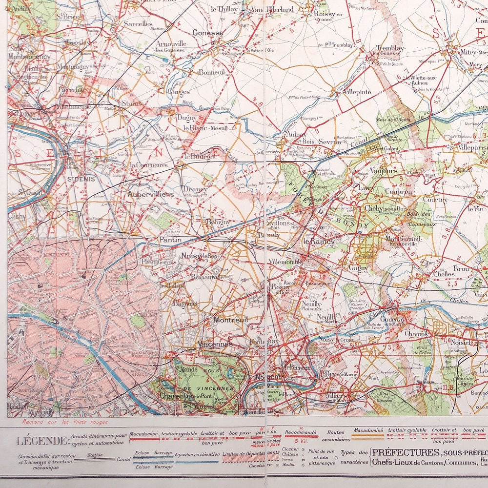 Environs de Paris roadmap Taride Nord east (surrending ) 31 miles - 3