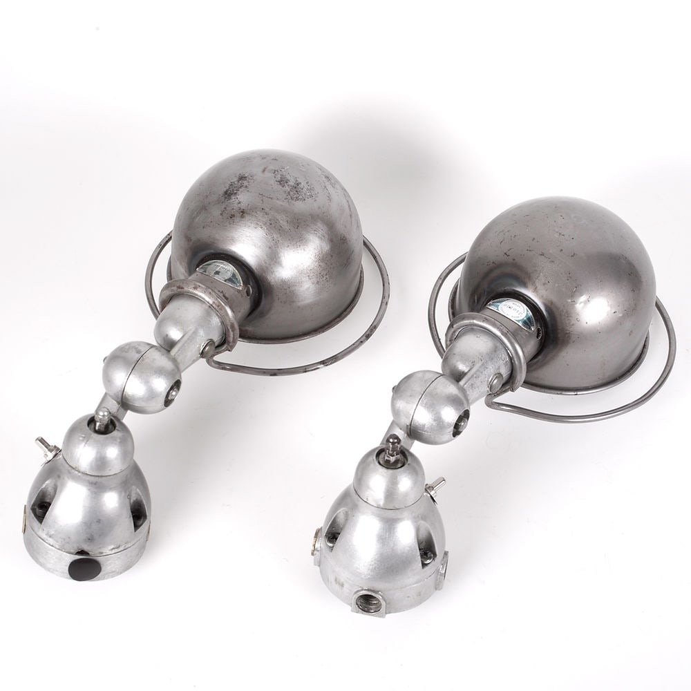 FRENCH INDUSTRIAL JIELDE MODERNIST LAMP SCONCE: French modernist lamp/sconces made in the 1950's , by Jean Louis Domecq , It is the original design , other extension can be added to extend the arms using the same principle. The particularity of