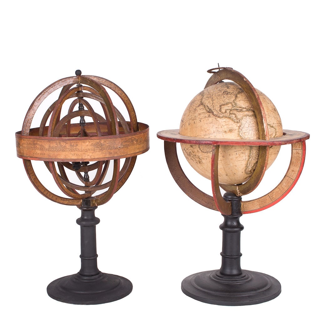 French Copernican heliocentric Armillary Sphere Delamarche - 8