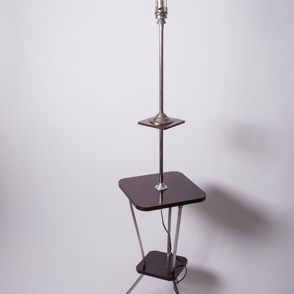 French modernist Floor Lamp with stratified Bakelite cubist 1930 (1 of 5)