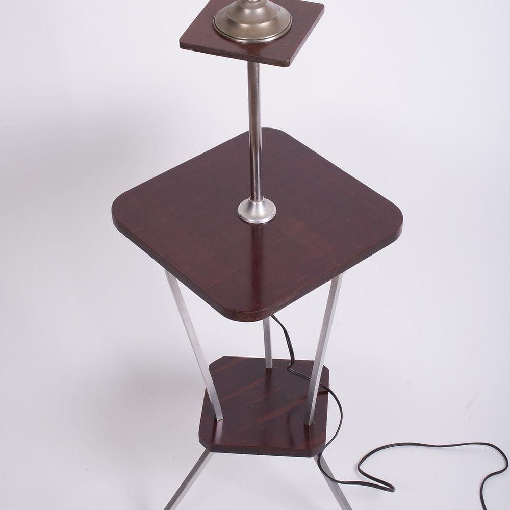 French modernist Floor Lamp with stratified Bakelite cubist 1930 - 2