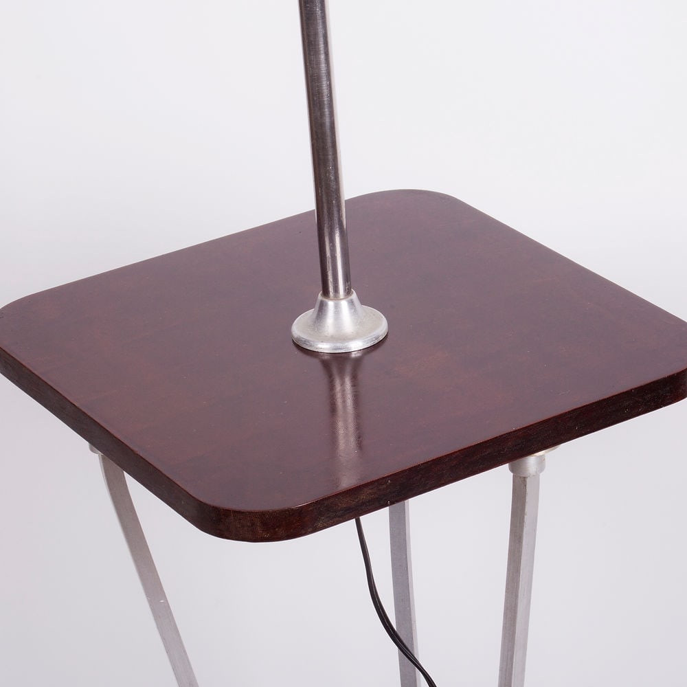French modernist Floor Lamp with stratified Bakelite cubist 1930 - 5