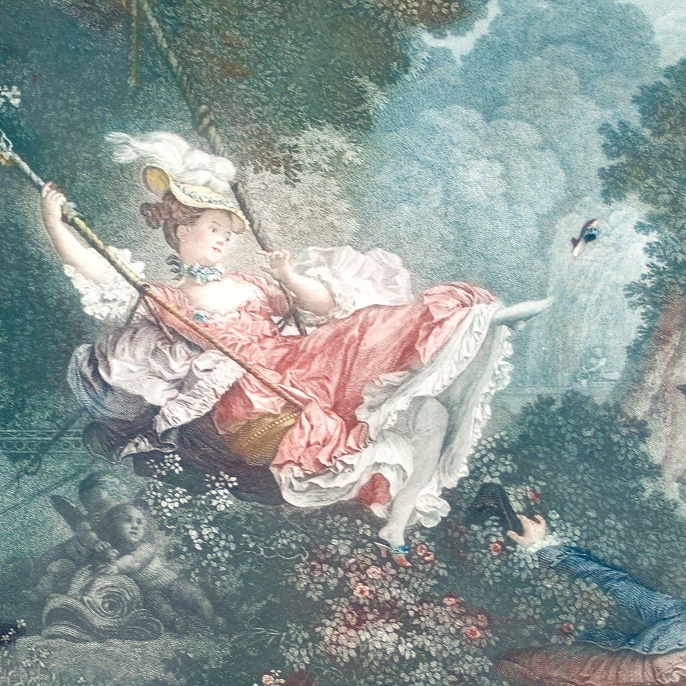Jean-Honoré Fragonard’s The Swing French Engraving 18 th. - 2