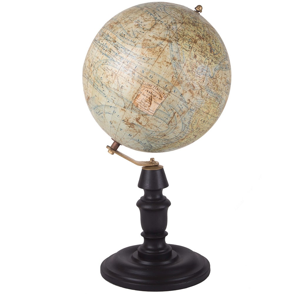 1880 Small 8" LEBEGUE FRENCH ANTIQUE TERRESTRIAL GLOBE MAPPEMONDE - 4