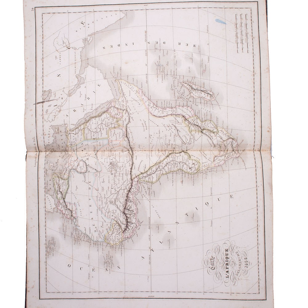 Antique Atlas 1841 engraving Felix Delamarche - 6