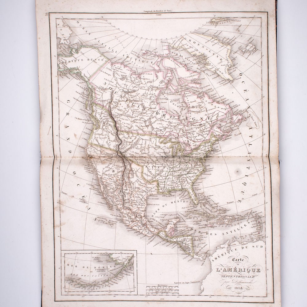 Antique Atlas 1841 engraving Felix Delamarche - 8