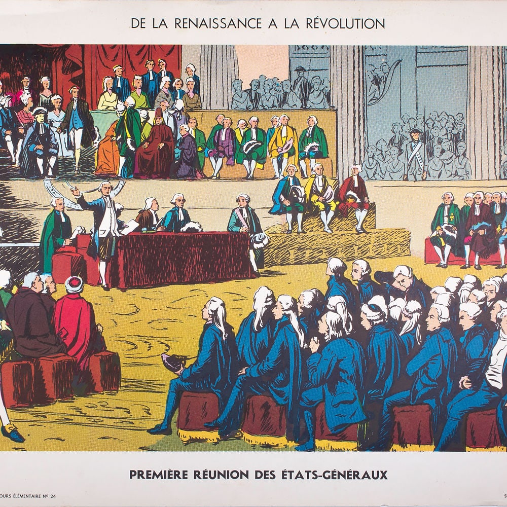 Vintage History french School Poster, Georges Lang 20 and 24 circa 1950 - 2