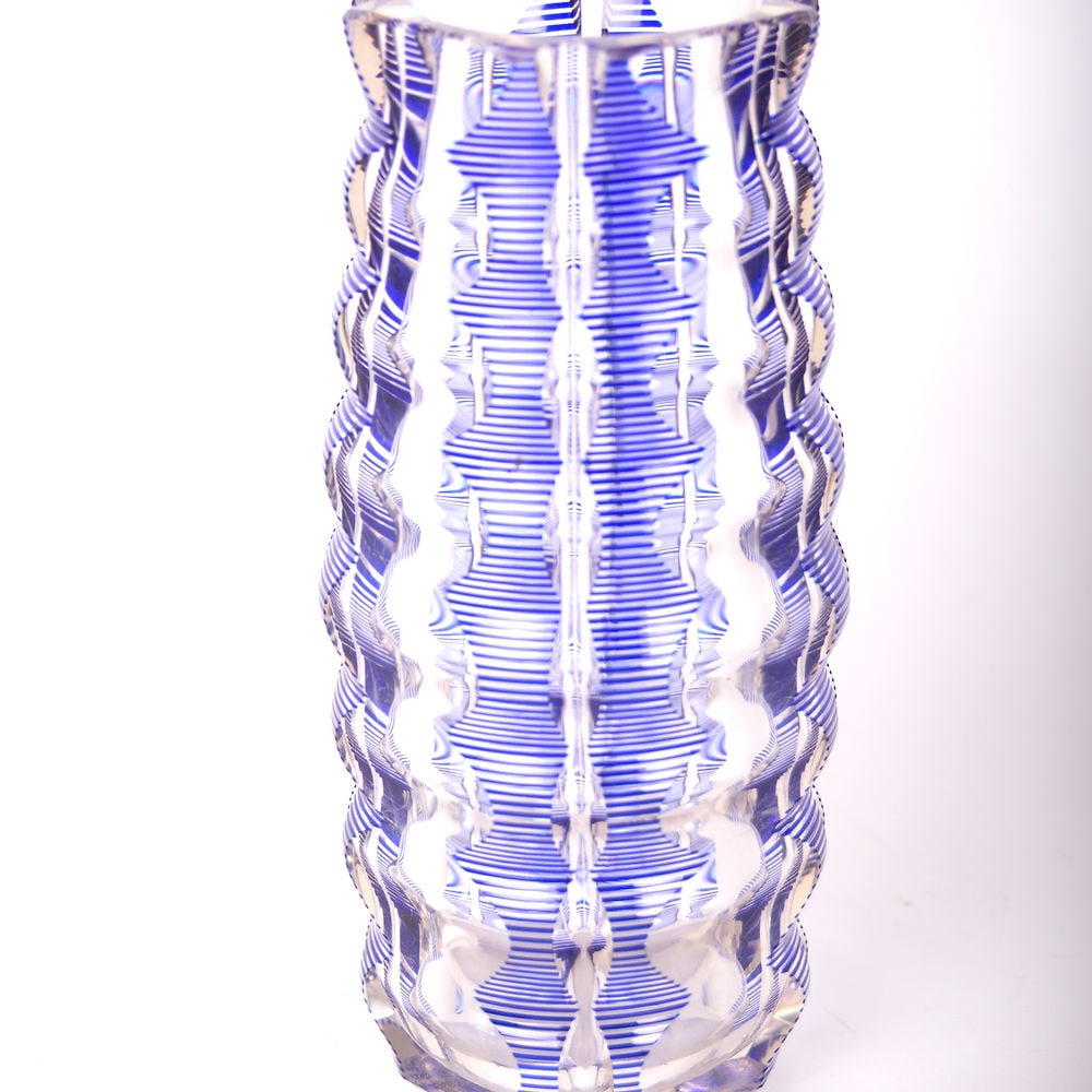 Val Saint Lambert crystal vase cut to clear - 3
