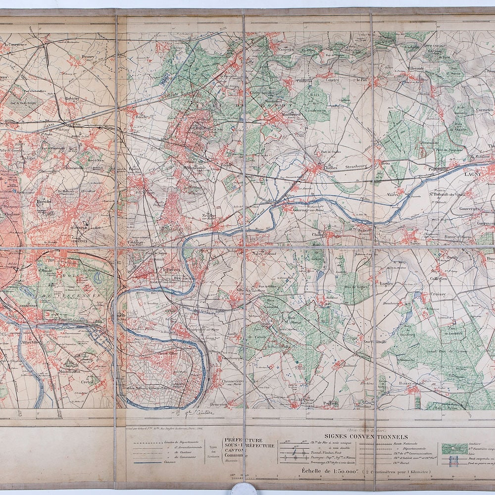 French map Andriveau Goujon Barere Environ de Paris East 1905 on lin: French map of Paris circa 1905 edited by “Andriveau Goujon ” little is know about this publisher beside some date , Andriveau-Goujon Eugène Andriveau-Goujon (1832-1897) was active in