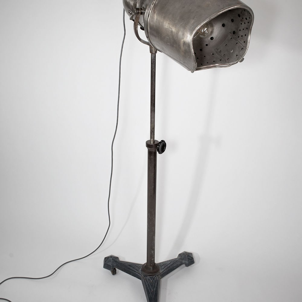 FRENCH ART DECO PROFESSIONAL HAIR DRYER REFURBISHED AS FLOOR LAMP SPOT - 5