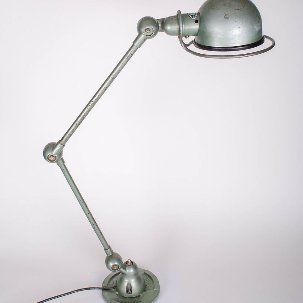 French industrial modernist task lamp Domecq original green finish - 2