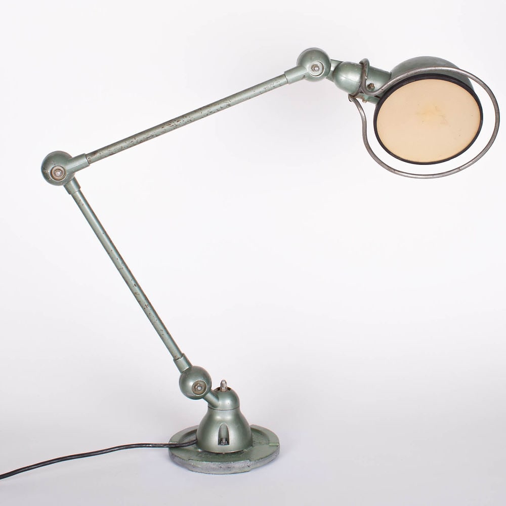 French industrial modernist task lamp Domecq original green finish - 3