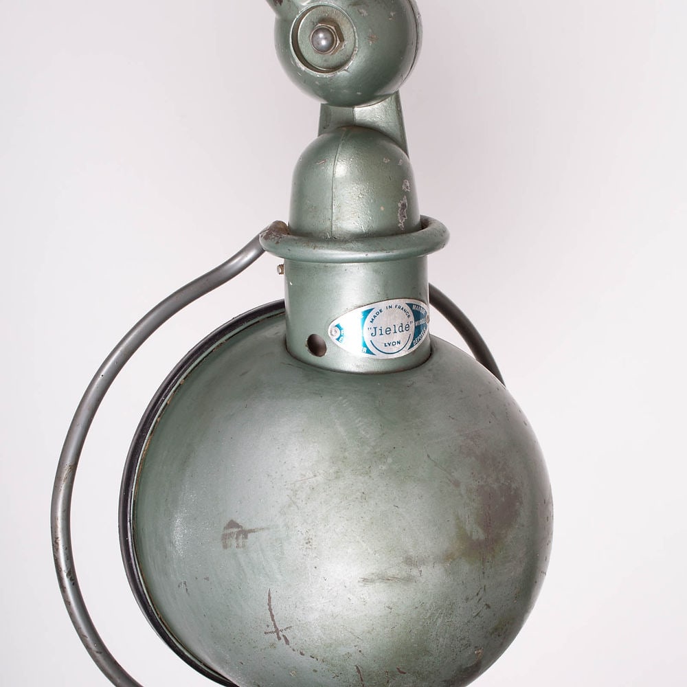 French industrial modernist task lamp Domecq original green finish - 4