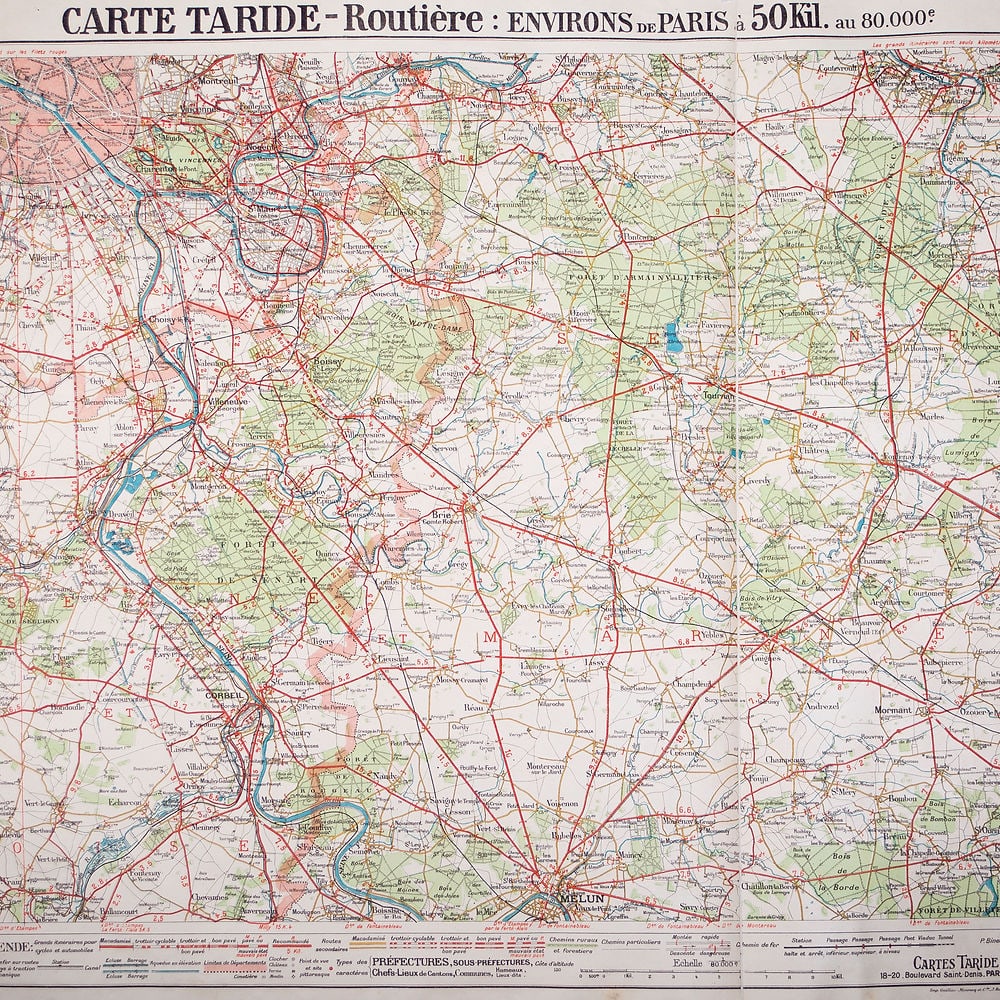 Environs de Paris roadmap Taride South west (surrending ) 31 miles - 2