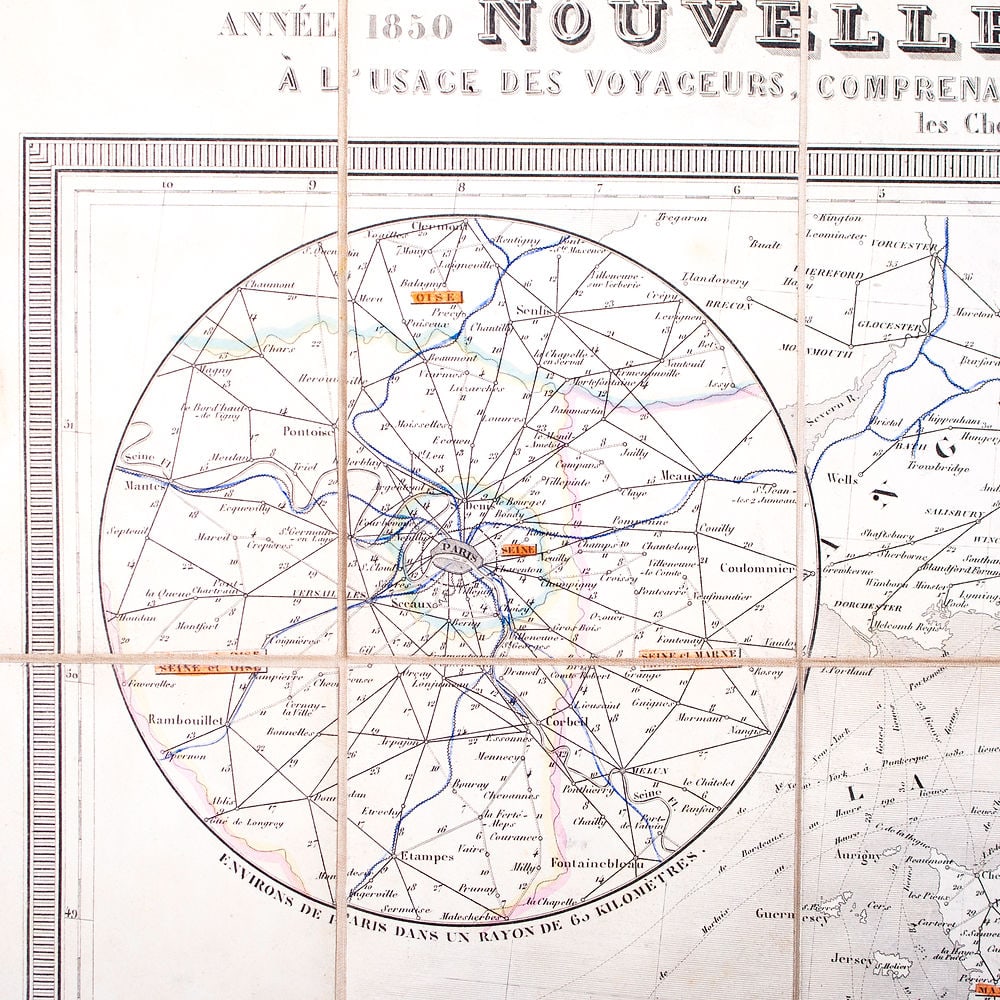 French map of France postal service Logerot Paris 1830 , Fremin geographer - 3
