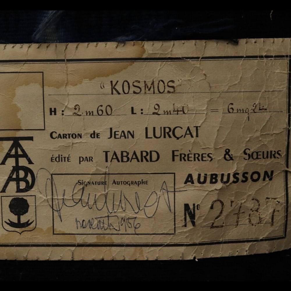 Aubusson Jean Lurcat hand weaved Tabard Frères et Soeurs, Aubusson Kosmos - 10