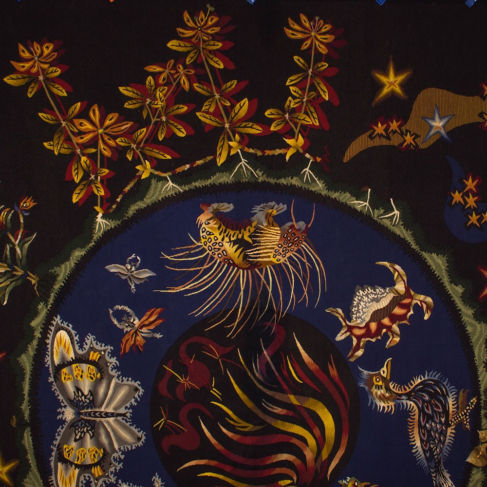 Aubusson Jean Lurcat hand weaved Tabard Frères et Soeurs, Aubusson Kosmos - 3