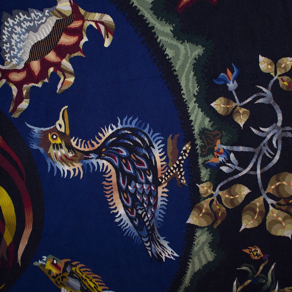 Aubusson Jean Lurcat hand weaved Tabard Frères et Soeurs, Aubusson Kosmos - 8