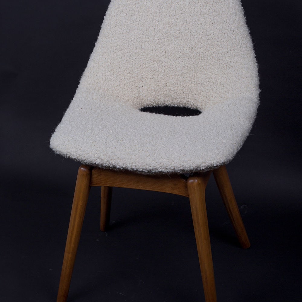 pair of Guariche Amsterdam mid century chair edited by steiner 1954 boucle - 6