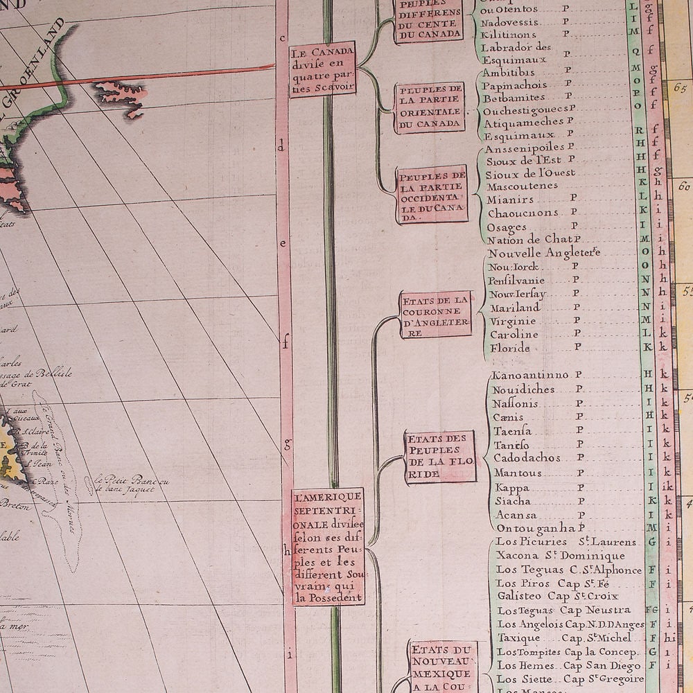 CHATELAIN, H. Nouvelle carte de l’Amérique Septentrionale antique map 1720 - 3