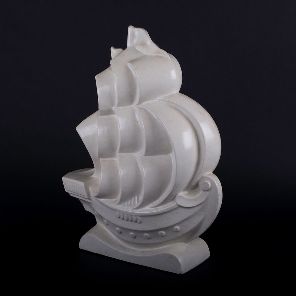French Art Deco craquele Crackle Ceramic decorative art - 2