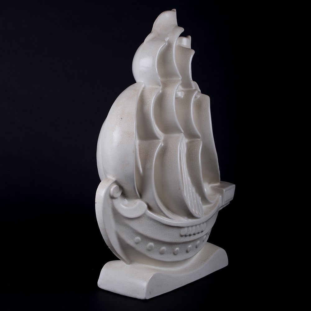 French Art Deco craquele Crackle Ceramic decorative art - 3