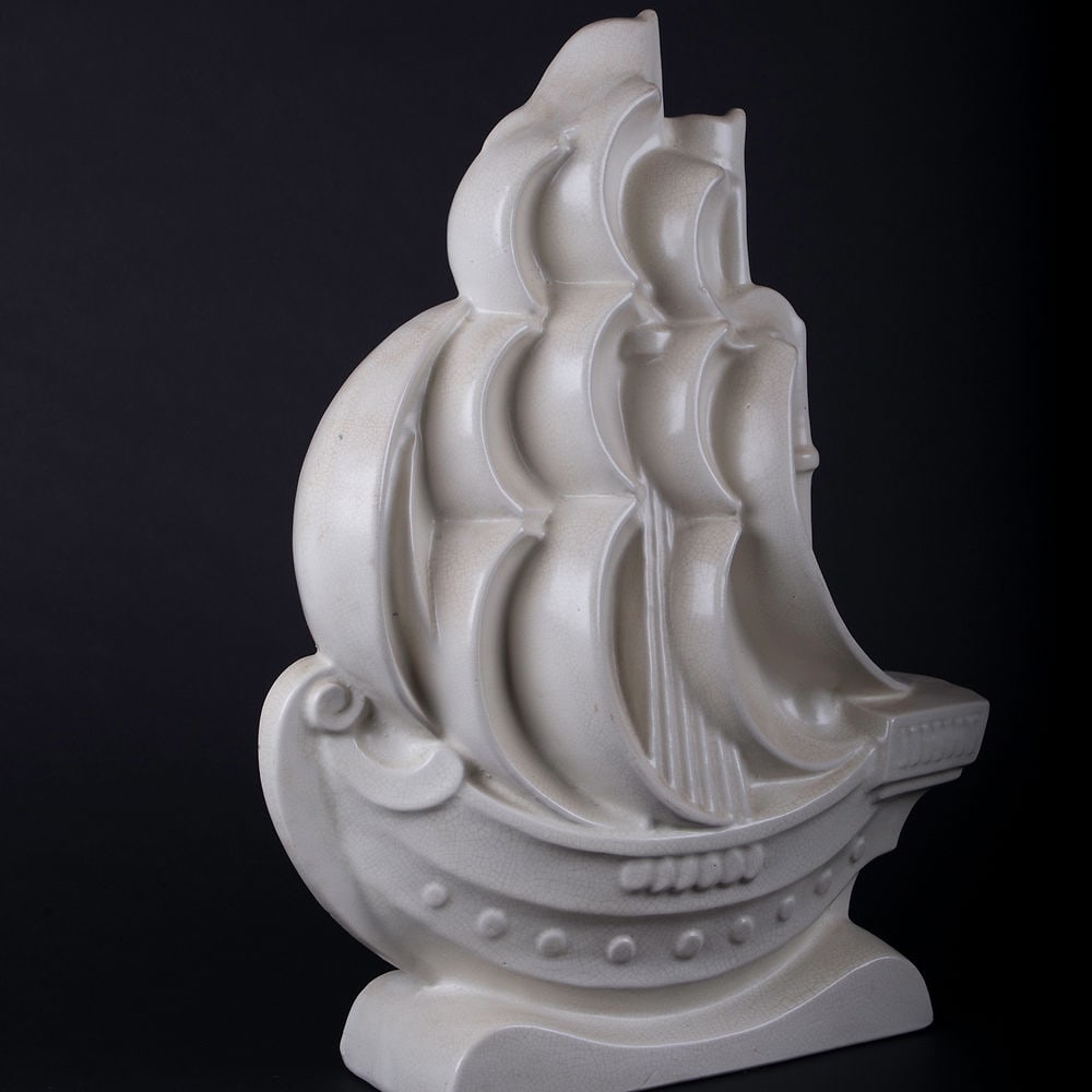 French Art Deco craquele Crackle Ceramic decorative art - 4