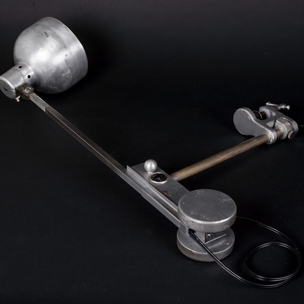 French modernist mid century industrial task lamp Ferdinand Solere - 6