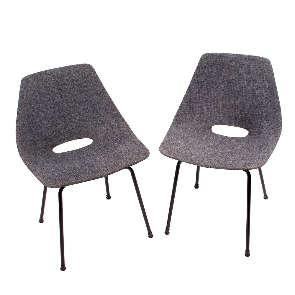 pair of Guariche Amsterdam mid century chair edited by steiner 1954 (1 of 9)