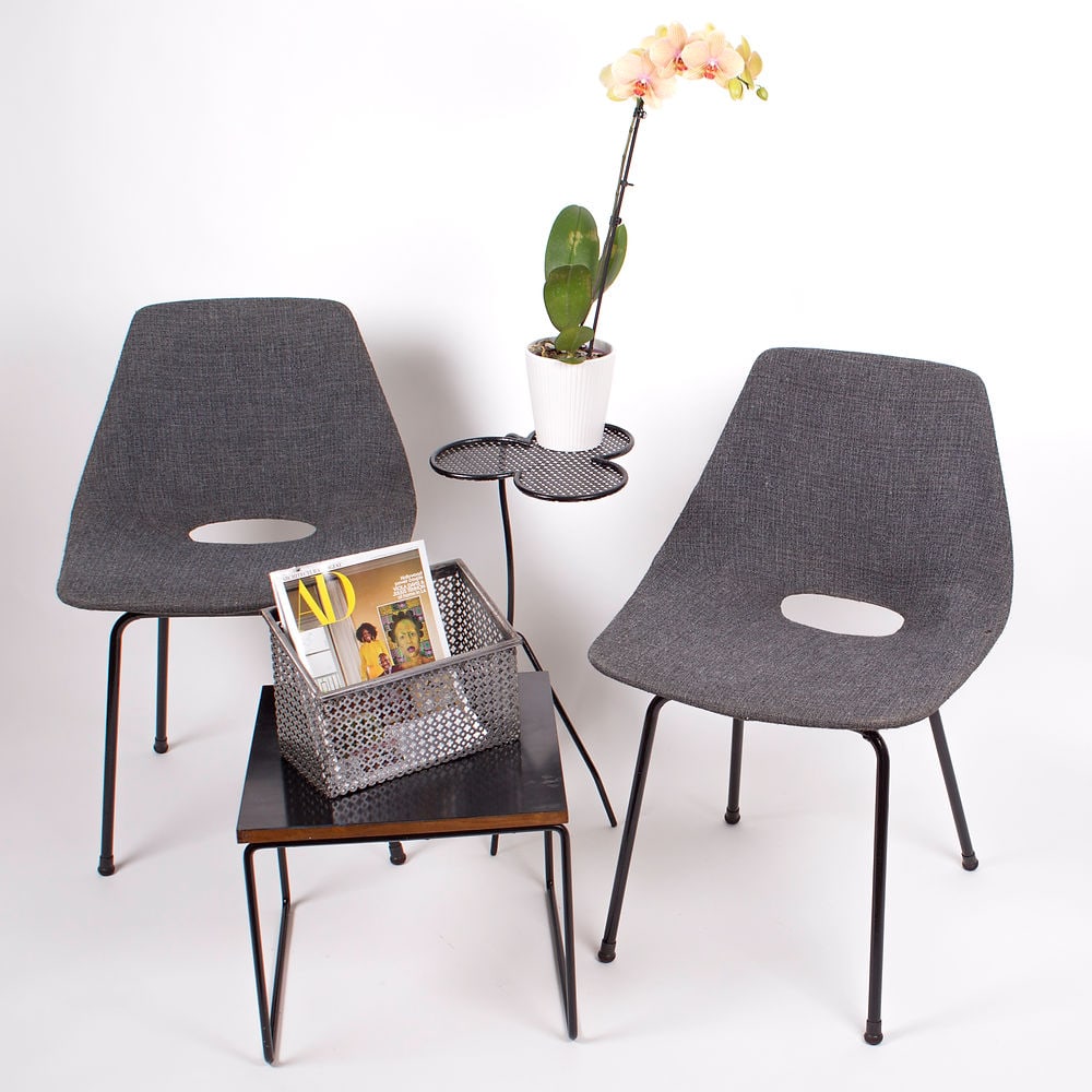 pair of Guariche Amsterdam mid century chair edited by steiner 1954 - 4