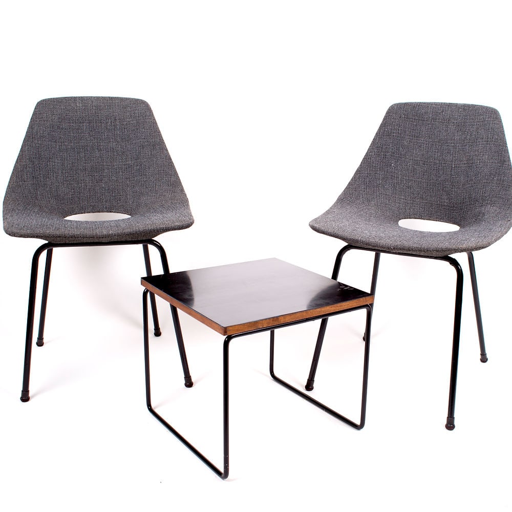 pair of Guariche Amsterdam mid century chair edited by steiner 1954 - 6
