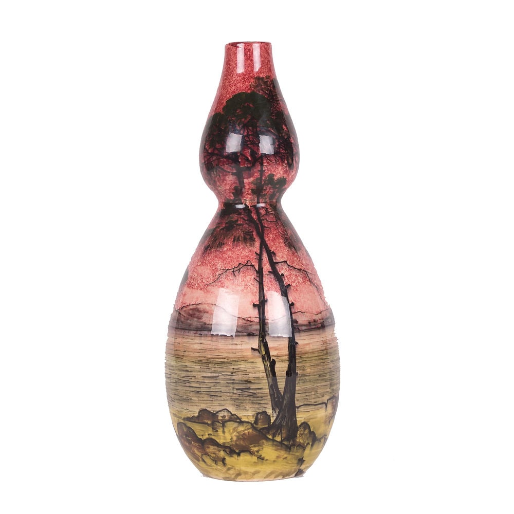 Art Nouveau transition to art deco Clement Massier vase 1910: Clement Massier mostly known as a master of Iridescence was in fact a family of artist who byy their artistic approach and their commercial spirit, Delphin, Clément and Jérôme Fils, per