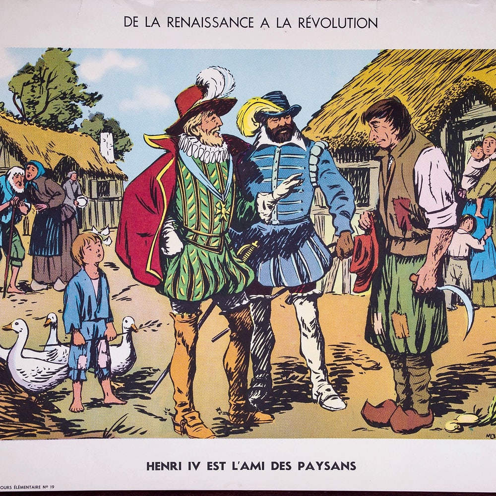 Vintage History School Poster, Georges Lang (No. 19 & 23) - Double-Sided - 2